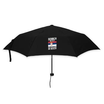 Serbian Serbian Germany Serbia - Umbrella (small) - black - Front