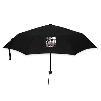 Mom of 4 children - Umbrella (small) - black - Front