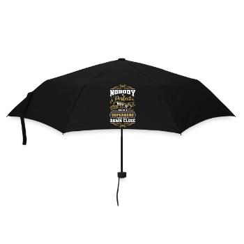 Alltag Helden Cape Superkräfte - Regenschirm (klein) - Schwarz - Vorne
