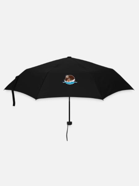 Fisherman in the moonlight With child - Umbrella (small) - black