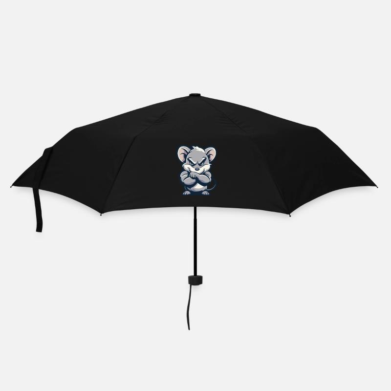 Maus Comic - Regenschirm (klein) - Schwarz