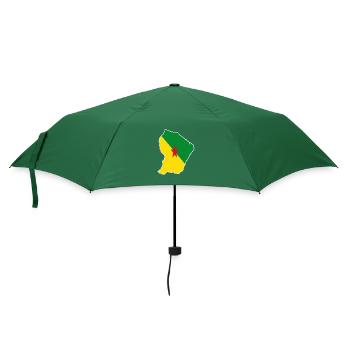 Carte drapeau Guyane 973 - Parapluie standard - vert bouteille - Devant