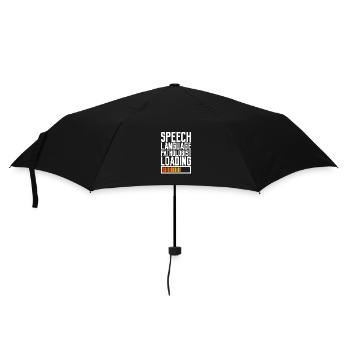 Logopäde Sprachtherapie Sprachtherapeut - Regenschirm (klein) - Schwarz - Vorne