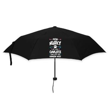 husky hund spruch - Regenschirm (klein) - Schwarz - Vorne