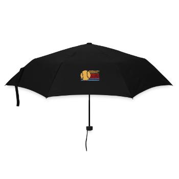 Baseballspieler Baseball - Regenschirm (klein) - Schwarz - Vorne