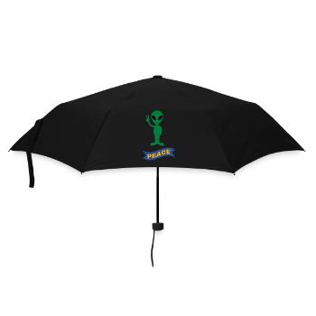 Außerirdischer Frieden - Regenschirm (klein) - Schwarz - Vorne