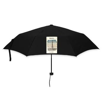 Paris Eiffel Tower Vintage - Umbrella (small) - black - Front