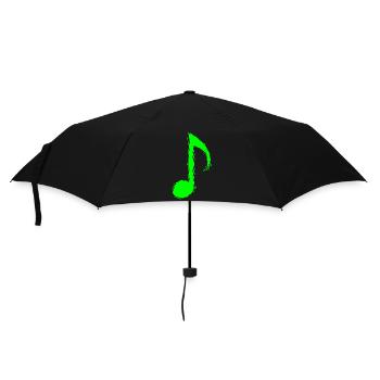 Music note Green. Light green. Vector - Umbrella (small) - black - Front