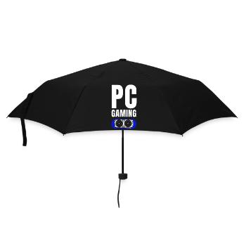 PC Gaming GPU Emblem - Regenschirm (klein) - Schwarz - Vorne