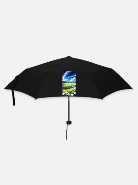 Landscape with 4 Areas, Generative AI - Umbrella (small) - black