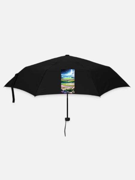 Landscape with 4 Areas, Generative AI - Umbrella (small) - black