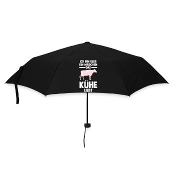 Kuh Landwirt Bauernhof Kühe - Regenschirm (klein) - Schwarz - Vorne