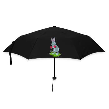 Hase Boxer Boxhandschuhe Boxen - Regenschirm (klein) - Schwarz - Vorne