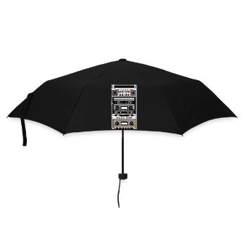 Kassetten Lineart Retro - Regenschirm (klein) - Schwarz - Vorne