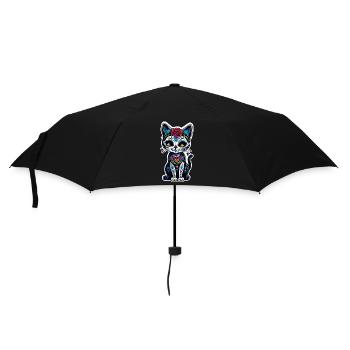chat mexique - dia de los muertos - Parapluie standard - noir - Devant