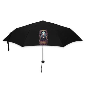 Kawaii Anime Goth Girl Vintage Design - Parapluie standard - noir - Devant