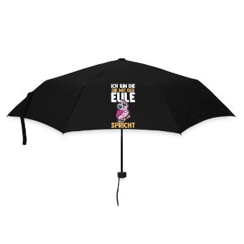 Eulen - Regenschirm (klein) - Schwarz - Vorne
