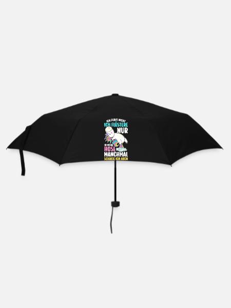 Ich Furze Nicht Einhorn - Regenschirm (klein) - Schwarz