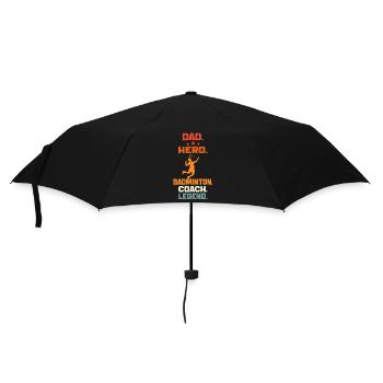 Dad Hero Badminton Coach Legend Badminton Dad gift - Umbrella (small) - black - Front