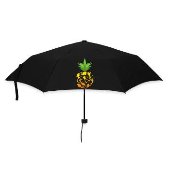 Ananas-Taucher - Regenschirm (klein) - Schwarz - Vorne