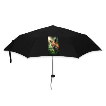 Fuchs - Regenschirm (klein) - Schwarz - Vorne