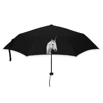 Einhorn - Regenschirm (klein) - Schwarz - Vorne