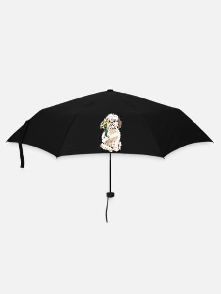 Shih Tzu Narzisse - Regenschirm (klein) - Schwarz