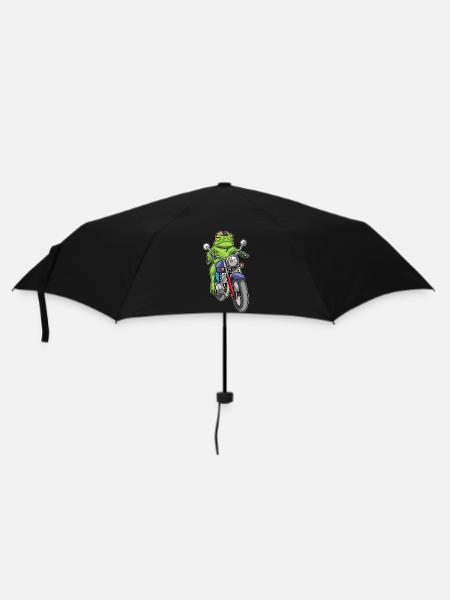 Frosch Motorrad - Regenschirm (klein) - Schwarz