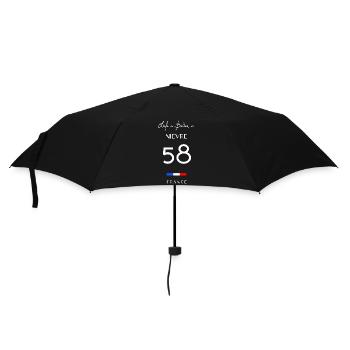 Das Leben ist besser in NIÈVRE Number 58 Burgund - Regenschirm (klein) - Schwarz - Vorne