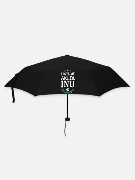 AKITA INU - Regenschirm (klein) - Schwarz