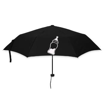 Art en ligne minimaliste de biberon - Parapluie standard - noir - Devant