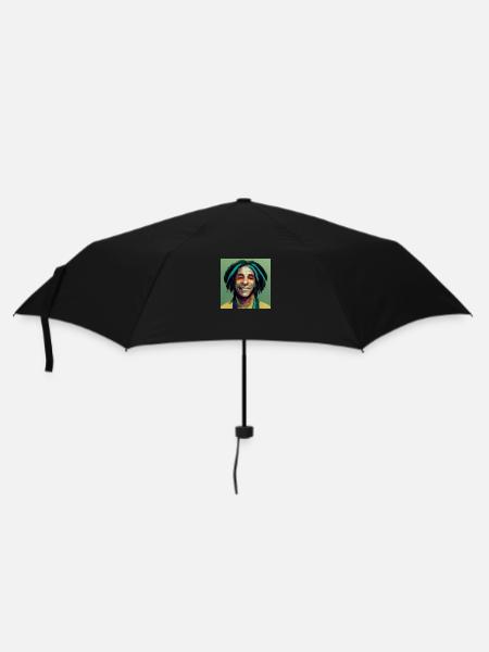 Rastafari-ölgemälde - Regenschirm (klein) - Schwarz