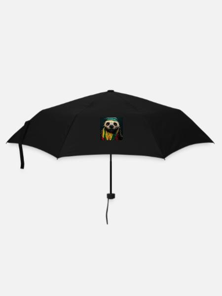 Rasta Faultier - Regenschirm (klein) - Schwarz