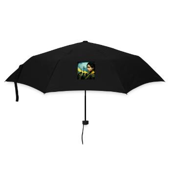 Fille ukrainienne pendant la guerre - Parapluie standard - noir - Devant
