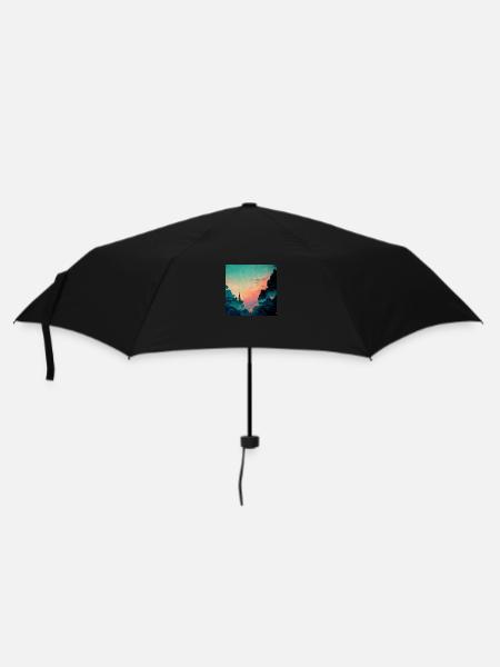 Fantasy Mystère Paysage Peinture - Parapluie standard - noir