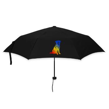 Australian Shepherd Dog Multicolored - Umbrella (small) - black - Front