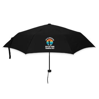 Blasmusik Instrument Posaune Posaunen Kostüm - Regenschirm (klein) - Schwarz - Vorne