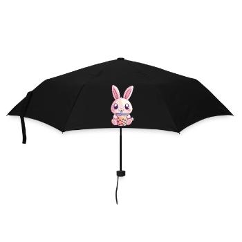 Le lapin boit du thé à bulles - Parapluie standard - noir - Devant