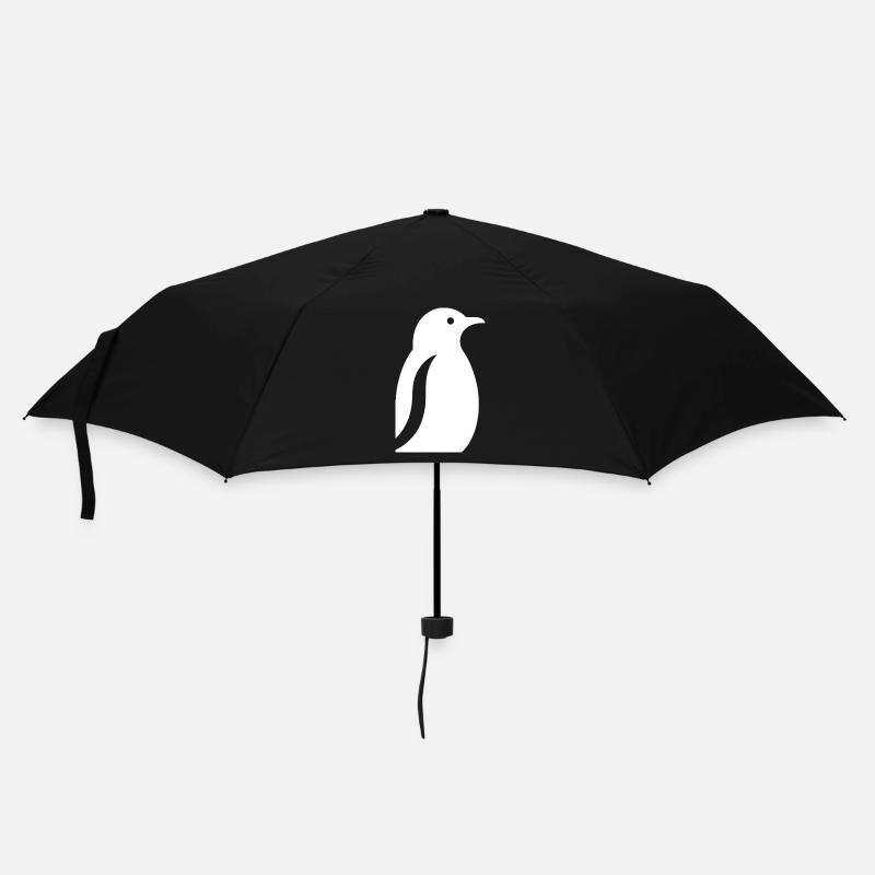 Pinguin Südpol Silhouette Minimalistisch - Regenschirm (klein) - Schwarz