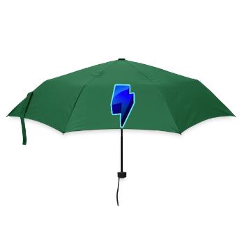 NeonBlitz Lightning Grafik Blau - Regenschirm (klein) - Flaschengrün - Vorne