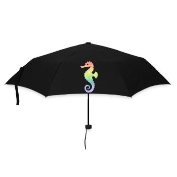 Sea horse - Umbrella (small) - black - Front