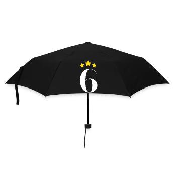 6ème anniversaire étoilé - Parapluie standard - noir - Devant