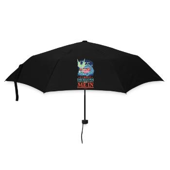 If It Involves Dragons Count Me In - Regenschirm (klein) - Schwarz - Vorne