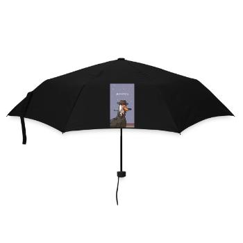 Meme Ente - Regenschirm (klein) - Schwarz - Vorne
