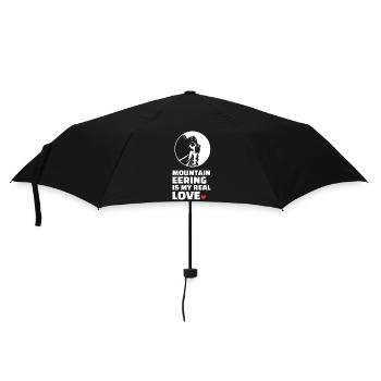 I love mountaineering - Umbrella (small) - black - Front
