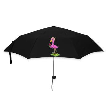 Rose flamante - Parapluie standard - noir - Devant