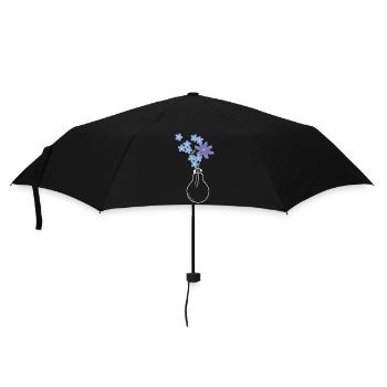 Glühbirne Blumen Blumenstrauß Natur - Regenschirm (klein) - Schwarz - Vorne