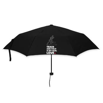 Ich Liebe Leichtathletik - Regenschirm (klein) - Schwarz - Vorne