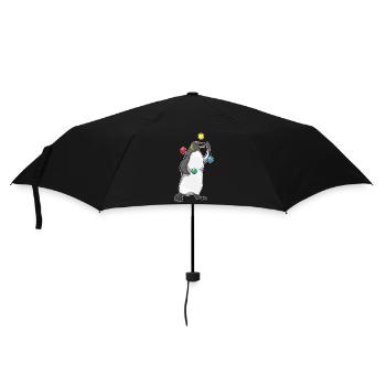 Penguin juggler juggling - Umbrella (small) - black - Front