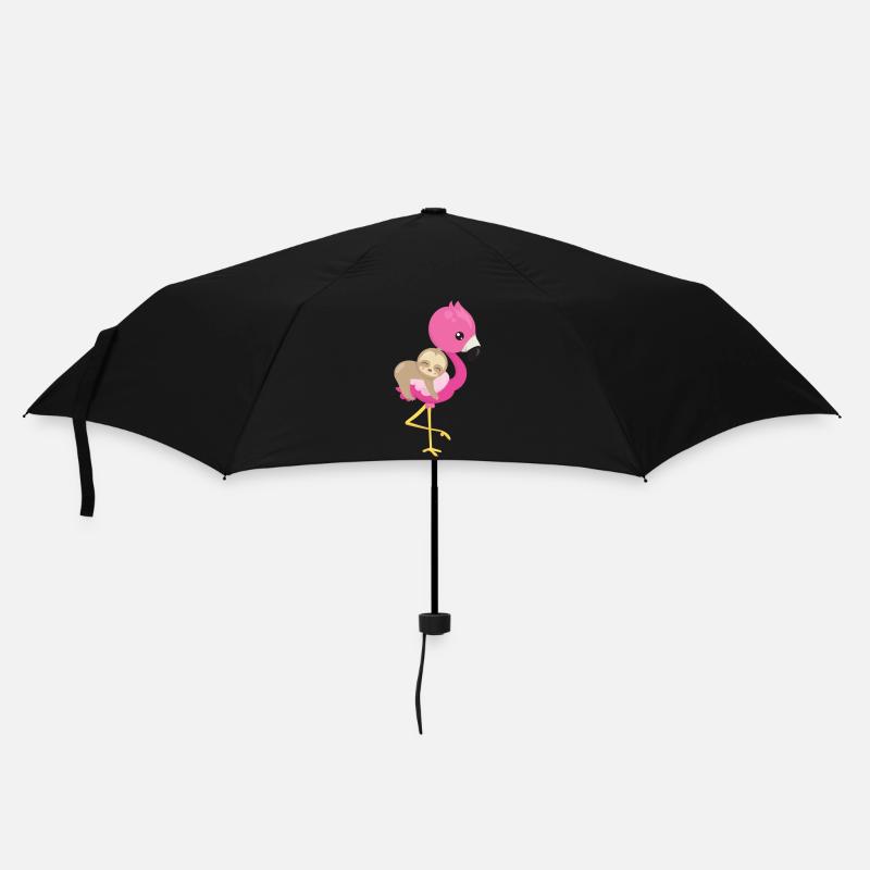 Cute Sloth Flamingo - Umbrella (small) - black